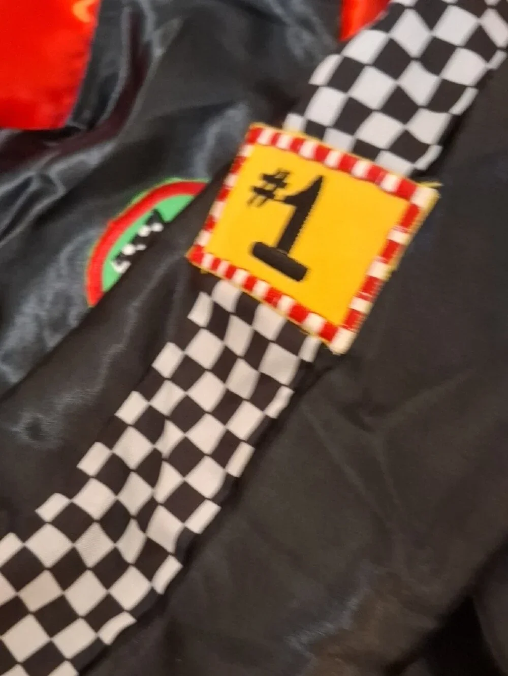 Dress Up America Kids Race Car Driver Costume - Black & Red